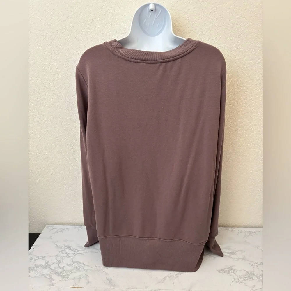 Mondetta Women's Midweight Long Sleeve Crewneck Sweatshirt Size M Blush​​ - Picture 4 of 5